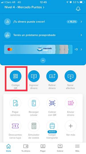 Pagar con QR desde la APP de Mercado Pago